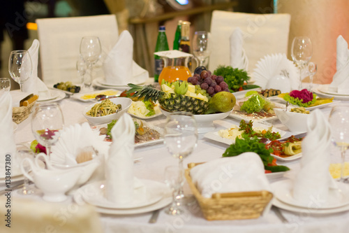 Banquet birthday table setting