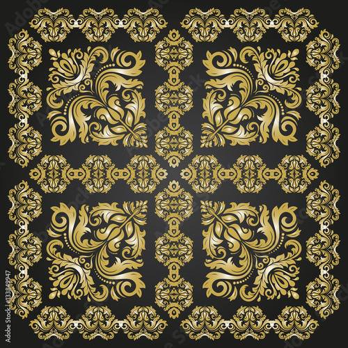 Seamless classic vector golden pattern. Traditional orient ornament. Classic vintage background