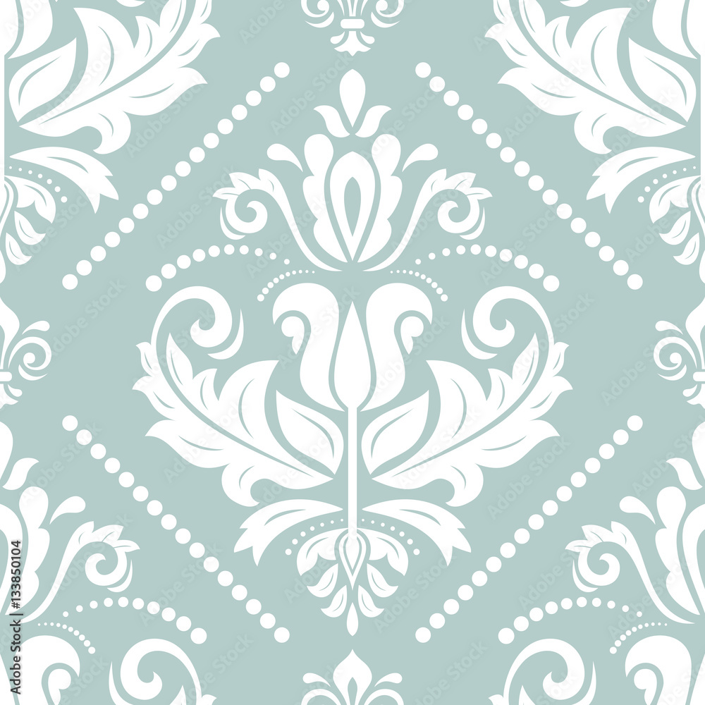 Oriental vector classic light blue and white pattern. Seamless abstract background with repeating elements. Orient background Oriental vector classic light blue and white pattern. Seamless abstract background with repeating elements. Orient background
