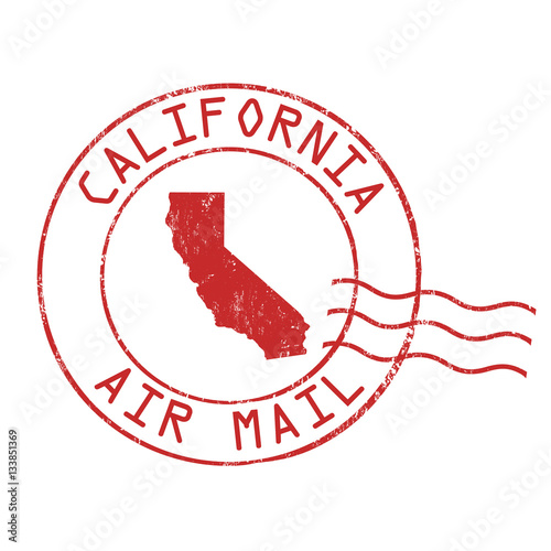 California post office sign or stamp