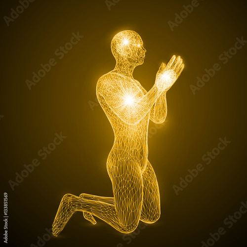 energy of the praying man.