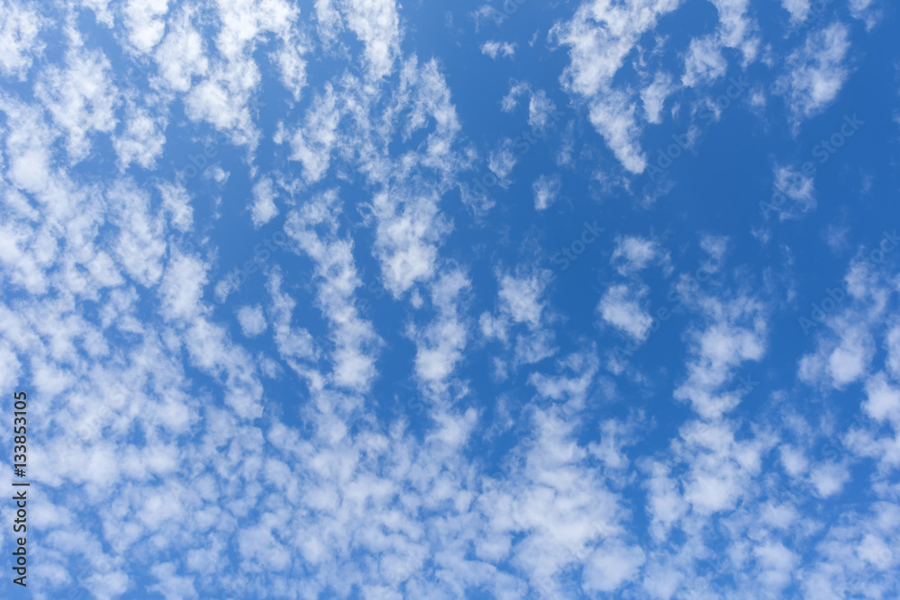 Altocumulus cloudscape on blue blue sky, Beautiful Cirrocumulus