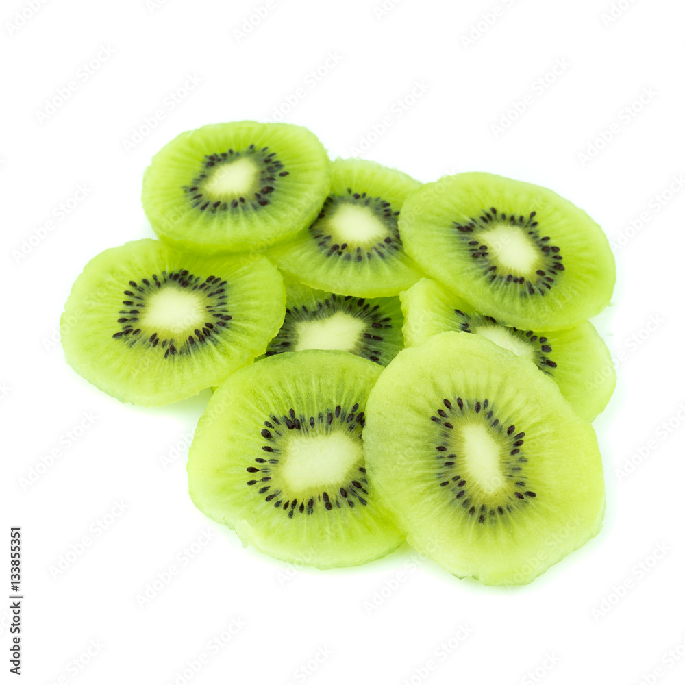 sliced Kiwi fruit isolated on white background cutout sliced Kiwi fruit isolated on white background cutout