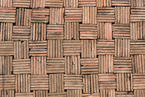 Beautiful Ceramic Clinker Pavers for Patio, Floor pavers in a path, detail of a pavement to walk, textured background