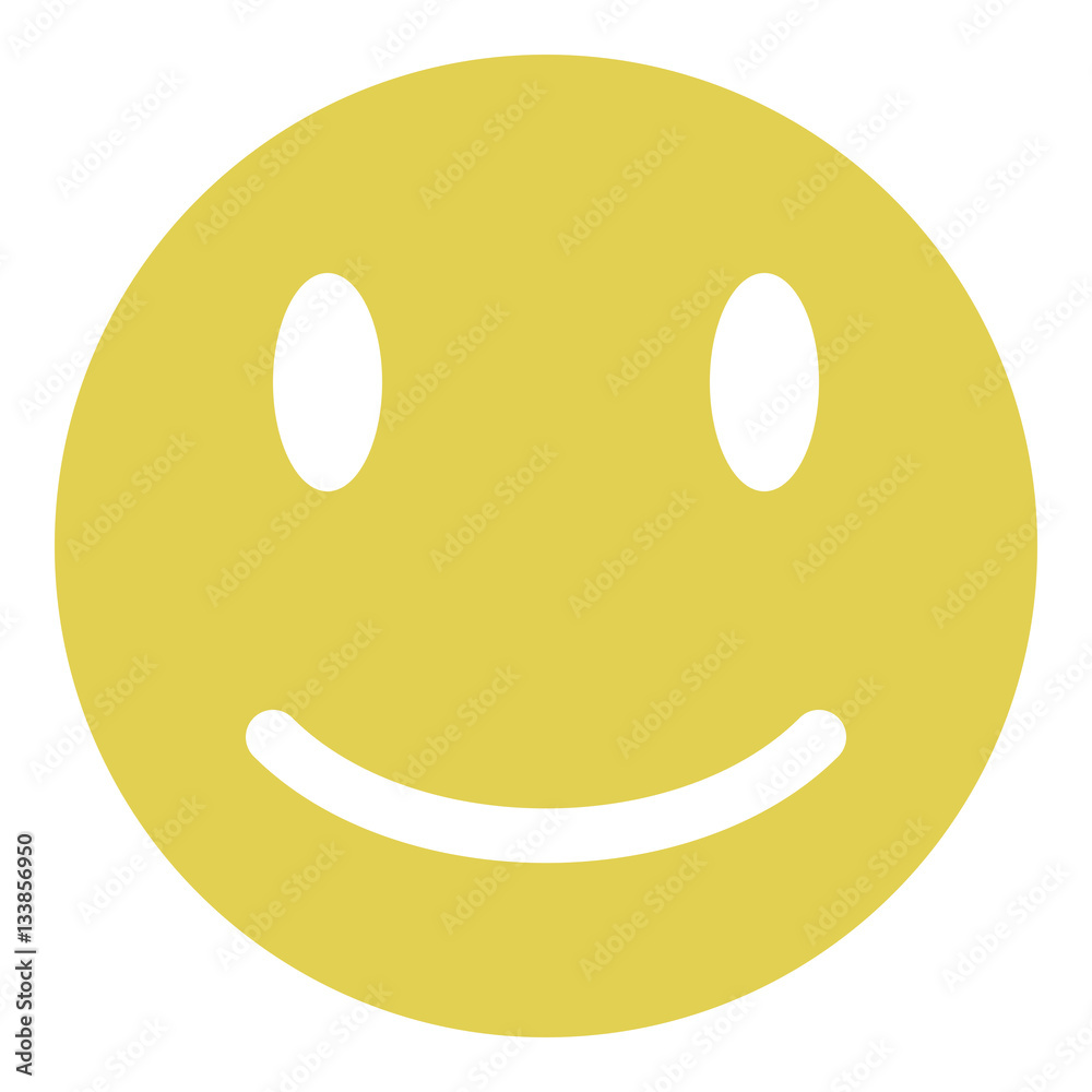 Smiley icon - Flat design, glyph style icon - Yellow Smiley icon - Flat design, glyph style icon - Yellow