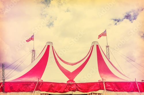 Circus tent and sky