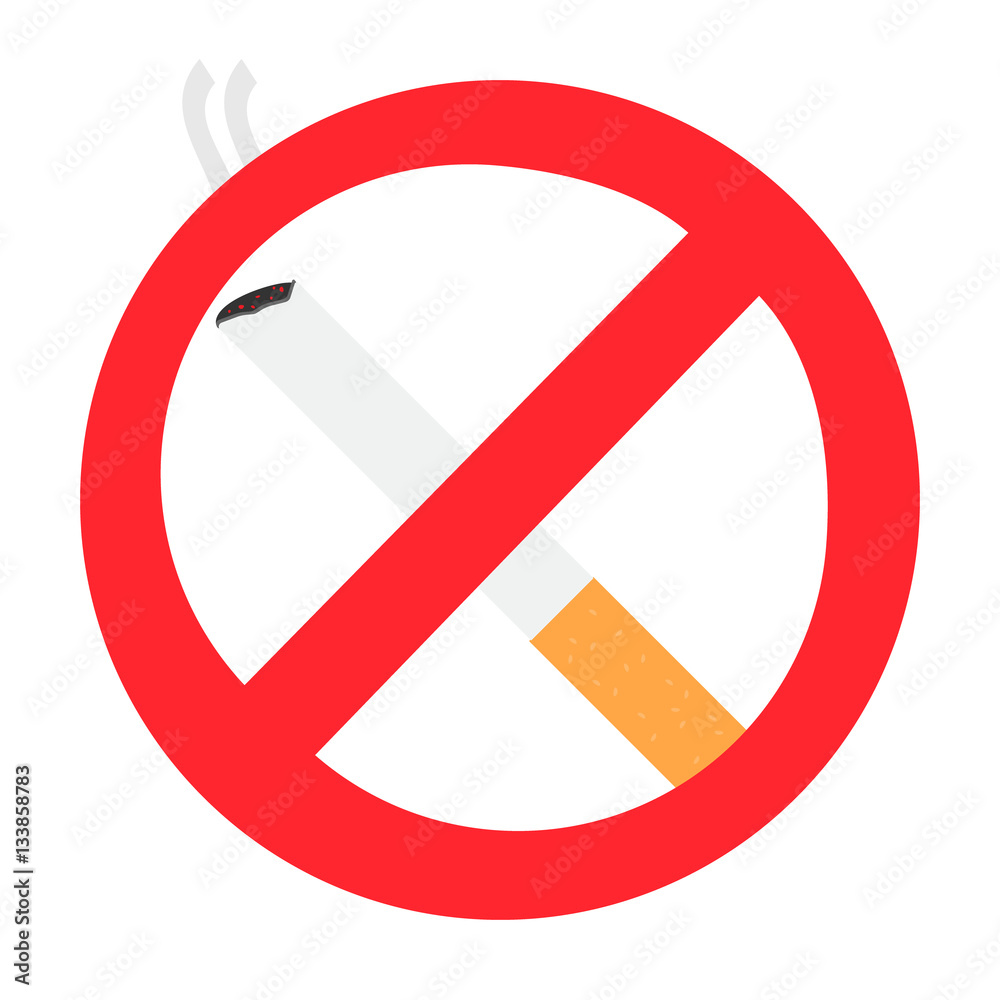 Realistic no smoking sign Realistic no smoking sign