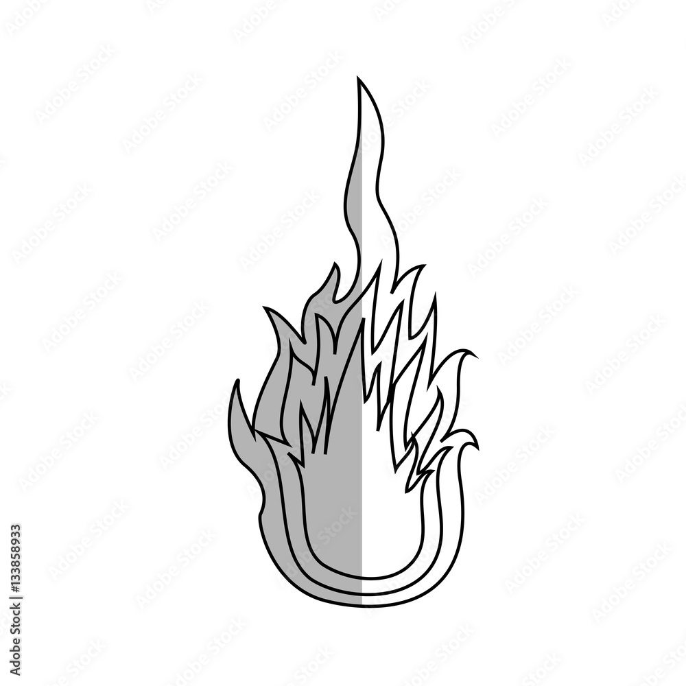 flame fire icon over white background. vector illustration flame fire icon over white background. vector illustration