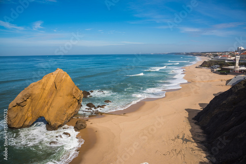 Big hole rock at Santa Cruz Azenha beach,Portugal / We can see big hole rock at Azenha beach at Santa Cruz Portugal. photo