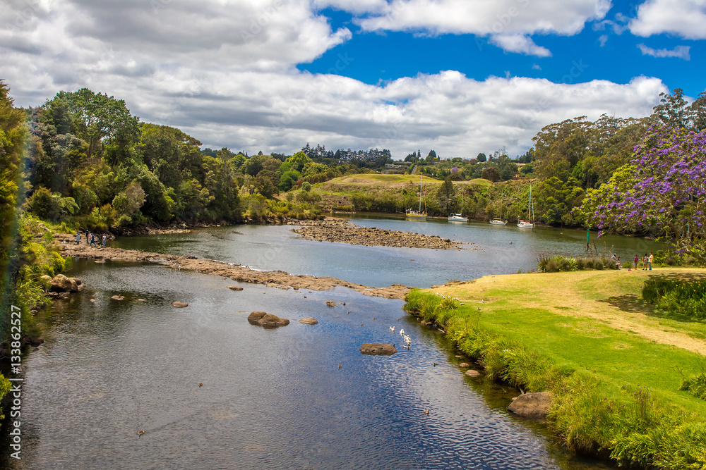 view of Kerikeri, Bay of Islands, New Zealand. view of Kerikeri, Bay of Islands, New Zealand.