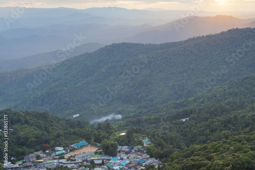 Village under the forrest