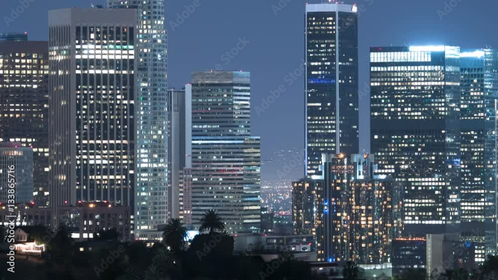 Los Angeles Skyscrapers 20 Time Lapse Night Los Angeles Skyscrapers 20 Time Lapse Night
