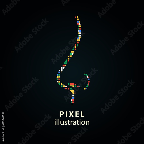 Nose - pixel illustration.