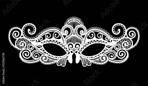 Mardi Gras mask of lace collection set.