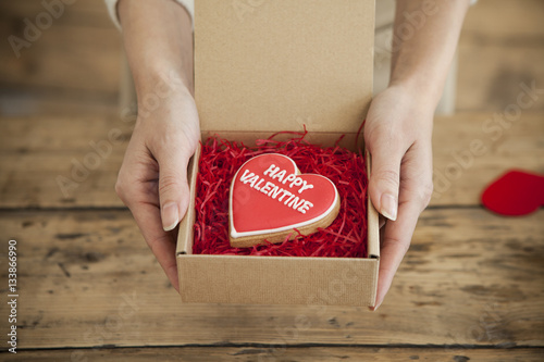 Cookies with Valentine's Day letters photo