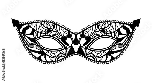 Mardi Gras mask of lace collection set.