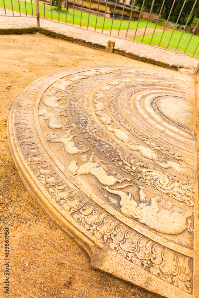 Anuradhapura Mahasen Palace Moonstone Carving