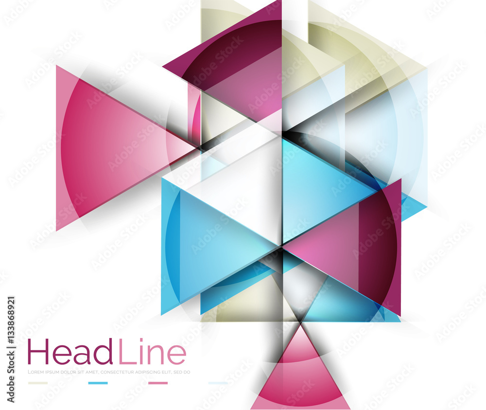 Glossy glass modern triangle layout Glossy glass modern triangle layout