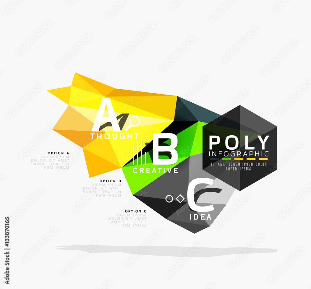 Abstract triangle option infographic template Abstract triangle option infographic template