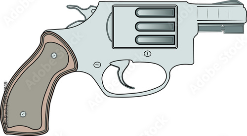 gun isolated / пистолет на белом фоне