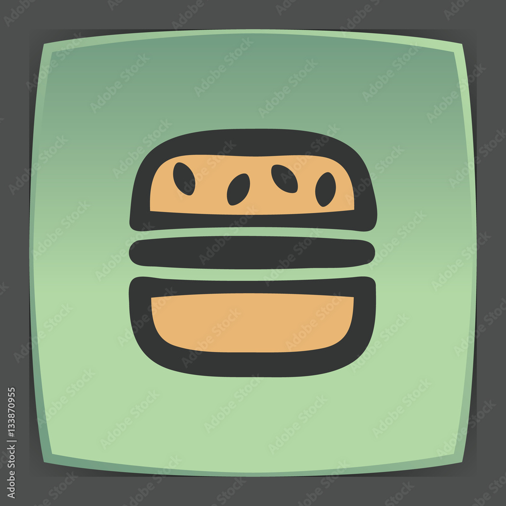 Vector outline hamburger fast food icon. Modern infographic logo and pictogram. Vector outline hamburger fast food icon. Modern infographic logo and pictogram.