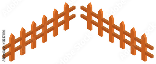 3D design for wooden fence