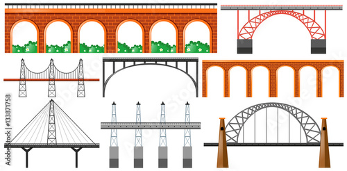 Different design of bridges
