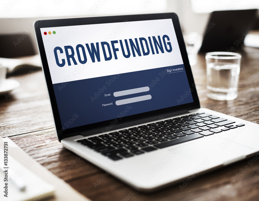 Crowdfunding Money Business Enterprise Graphic Concept Crowdfunding Money Business Enterprise Graphic Concept