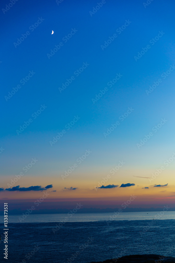 Moon on the sea Moon on the sea