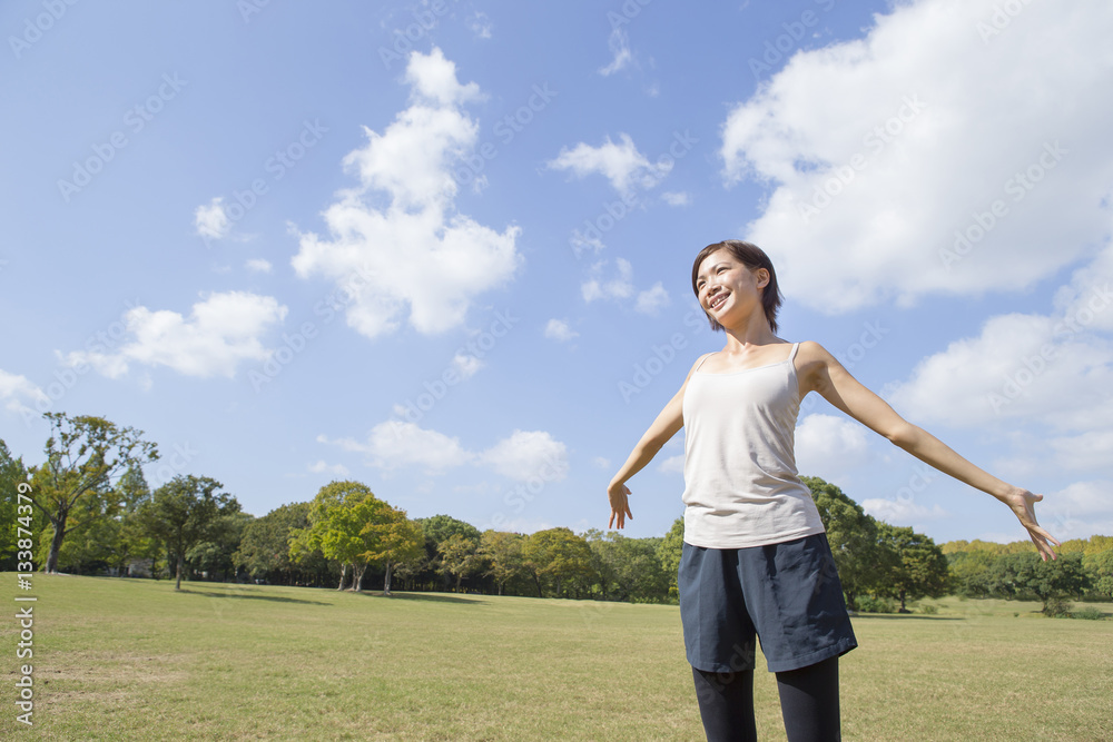 スポーティーな女性