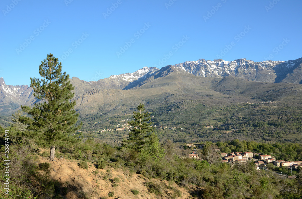 Mountain landscape of Niolu (a central part of Corsica)