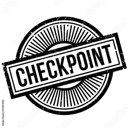 Checkpoint rubber stamp. Grunge design with dust scratches. Effects can be easily removed for a clean, crisp look. Color is easily changed.