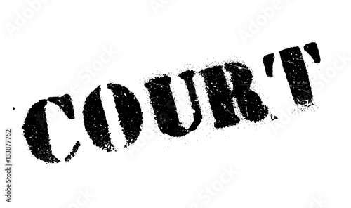Court rubber stamp. Grunge design with dust scratches. Effects can be easily removed for a clean, crisp look. Color is easily changed.