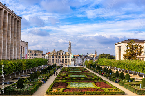 Mont des arts in center of brussels belgium