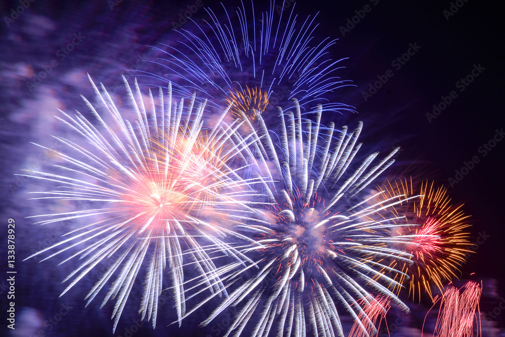 firework background with free space for text firework background with free space for text