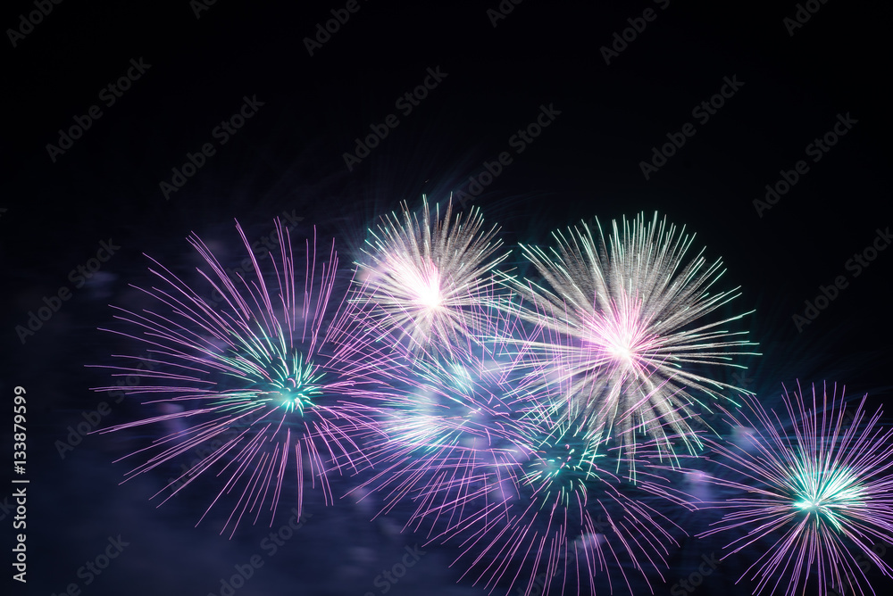 firework background with free space for text