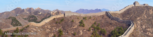 Great Wall of China panorama view at Jinshanling Section near ne