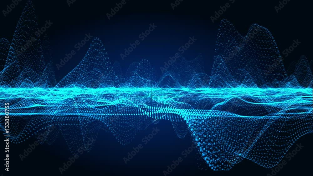 Slow Blue Waves  -   Abstract Looping Video Footage