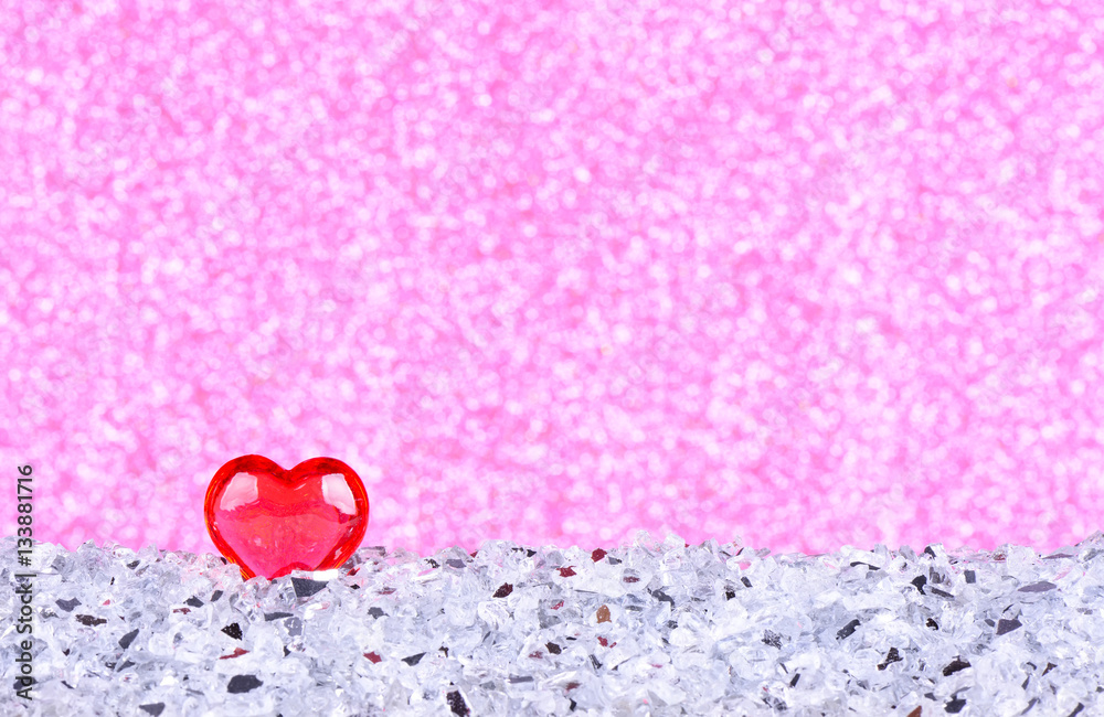 The red heart shapes on abstract light pink glitter background in love concept for valentines day and romantic moment The red heart shapes on abstract light pink glitter background in love concept for valentines day and romantic moment