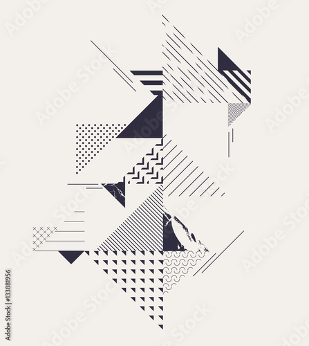 Abstract modern geometric composition
