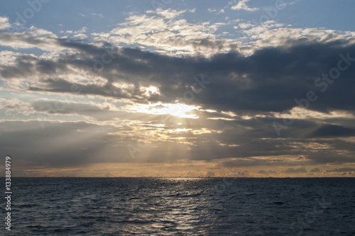 sunset on the sea 