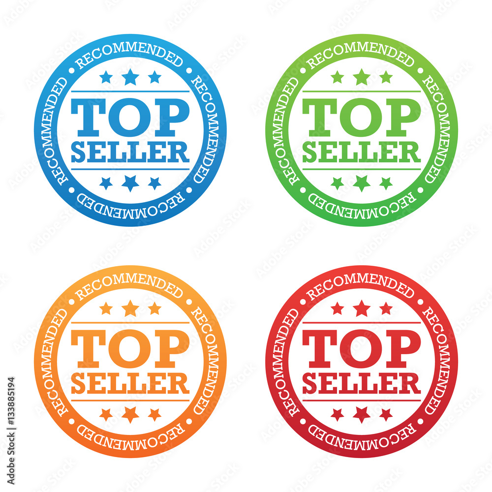 Obraz premium Recommended Top Seller Labels