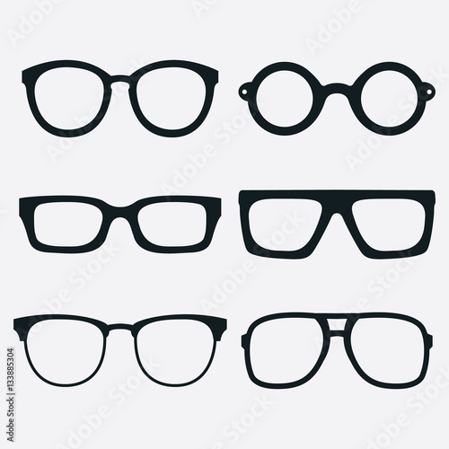 Set of Vector Glasses Frames