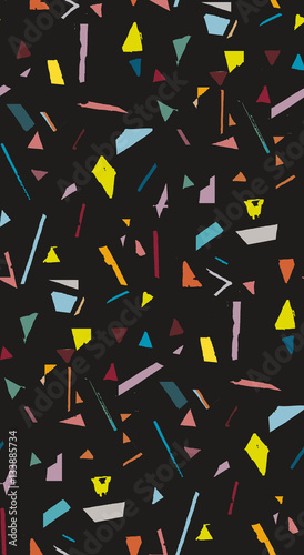 Seamless pattern with graphic abstract element