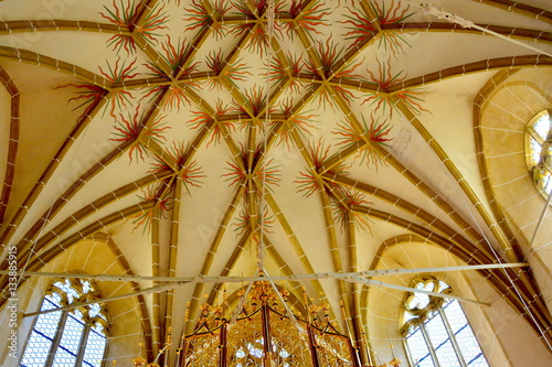 Inside the fortified medieval church Biertan, Transylvania. Biertan is one of the most important Saxon villages with fortified churches in Transylvania photo