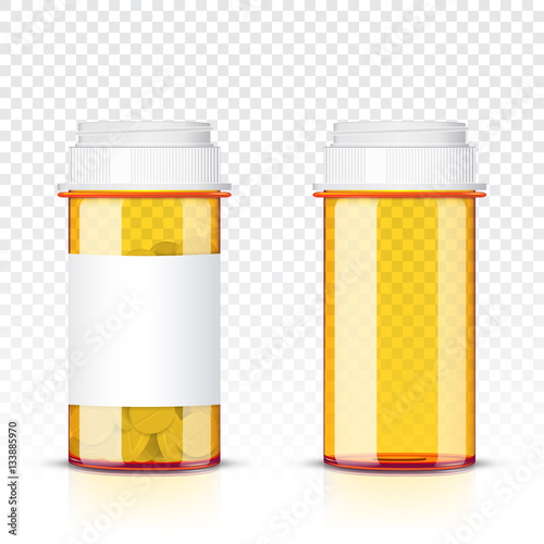 Pills bottle isolated on transparent background