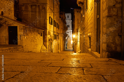 street of the old city at night - Dubrovnik Croatia