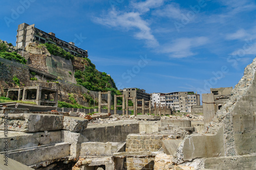 japanese landscape - gunkanjima - hashima - nagasaki