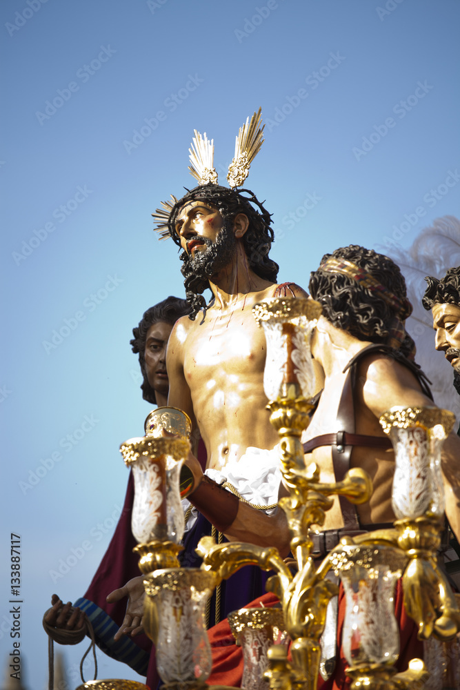 Christ on Holy week in Seville, Andalusia, Spain.