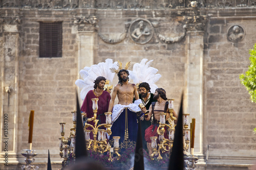 Christ on Holy week in Seville, Andalusia, Spain.